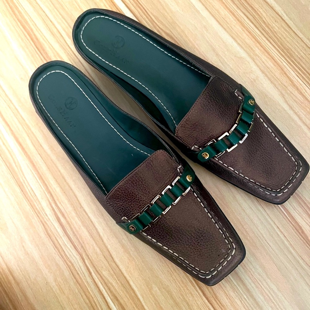 ✅Cole Hann leather comfortable, lightweight mule/ low heel shoes—/size: 7.5